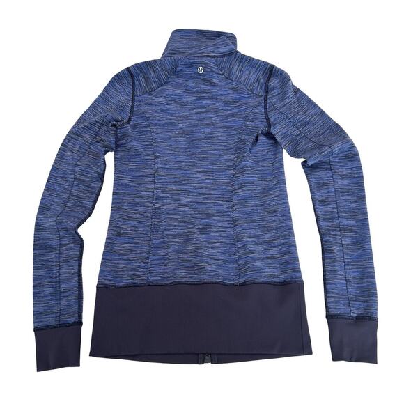Lululemon Nice Asana Jacket Womens Size 4 Space Cadet Blue Full Zip Luon - Picture 3 of 8
